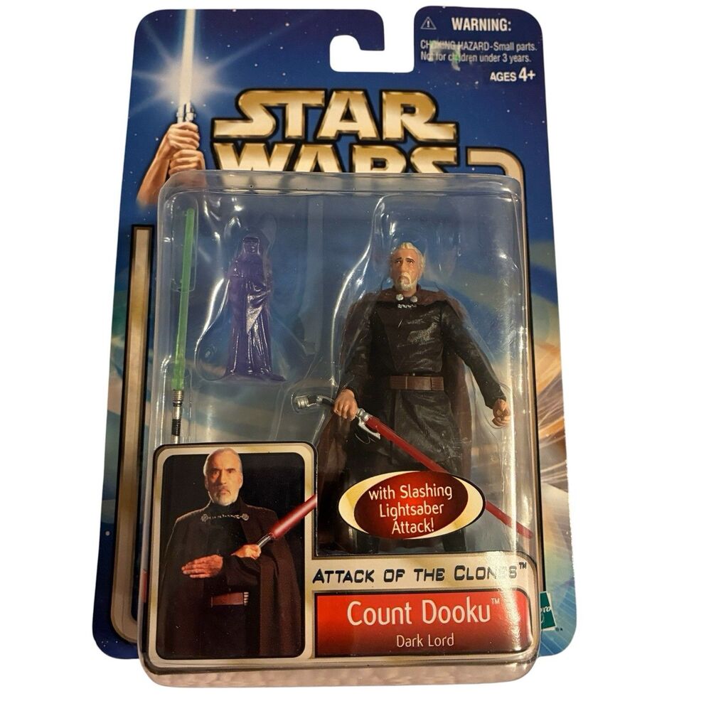Star Wars COUNT DOOKU Attack Of The Clones With Lightsabers.
